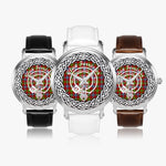 Scottish Forrester Clan Tartan Crest Badge Silver Automatic Watch Size 46mm