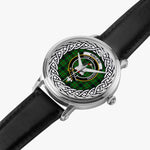 Kincaid Scottish Clan Tartan Crest Badge Silver Automatic Watch Size 46mm