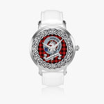 Cunningham Scottish Clan Tartan Crest Badge Silver Automatic Watch Size 46mm