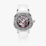 Borthwick Ancient Scottish Clan Tartan Crest Badge Silver Automatic Watch Size 46mm