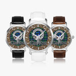 Scottish Rose Celtic Circle Silver Automatic Watch Size 46mm