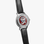 Cunningham Scottish Clan Tartan Crest Badge Silver Automatic Watch Size 46mm