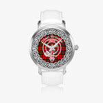 Scottish Brodie Clan Tartan Crest Badge Silver Automatic Watch Size 46mm