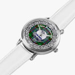 Scottish Patterson Clan Tartan Badge Silver Automatic Watch Size 46mm