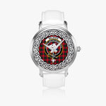 Belshes Scottish Clan Tartan Crest Badge Silver Automatic Watch Size 46mm