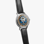 Scottish Ramsay Blue Celtic Circle Silver Automatic Watch Size 46mm