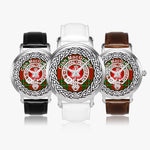 Scottish MacGregor Clan Tartan Crest Badge Silver Automatic Watch Size 46mm