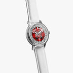 Ewing Scottish Clan Tartan Crest Badge Silver Automatic Watch Size 46mm