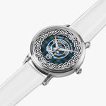 Scottish Cochrane Clan Tartan Crest Badge Silver Automatic Watch Size 46mm