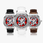 Ramsay Scottish Clan Tartan Crest Badge Silver Automatic Watch Size 46mm
