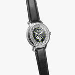 Scottish Colquhoun Clan Tartan Crest Badge Silver Automatic Watch Size 46mm