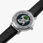 Swinton Scottish Clan Tartan Crest Badge Silver Automatic Watch Size 46mm