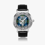 Ingram Scottish Clan Tartan Crest Badge Silver Automatic Watch Size 46mm
