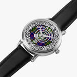 Scottish Dalrymple surname Scottish clan tartan crest badge Silver Automatic Watch Size 46mm
