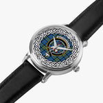 MacCorquodale Scottish Clan Tartan Crest Badge Silver Automatic Watch Size 46mm