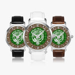 Boyle Clan Tartan Crest Badge Silver Automatic Watch Size 46mm