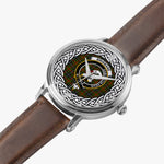Brisbane Scottish Clan Tartan Crest Badge Silver Automatic Watch Size 46mm