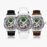 Anderson Scottish Clan Tartan Crest Badge Silver Automatic Watch Size 46mm