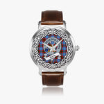 Spens Scottish Clan Tartan Crest Badge Silver Automatic Watch Size 46mm