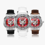 Scottish Adamson Clan Tartan Crest Badge Silver Automatic Watch Size 46mm