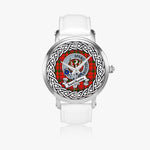Sandilands Scottish Clan Tartan Crest Badge Silver Automatic Watch Size 46mm