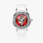 Scottish Chisholm Clan Tartan Crest Badge Silver Automatic Watch Size 46mm