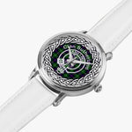 Sutherland Scottish Clan Tartan Crest Badge Silver Automatic Watch Size 46mm