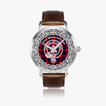 Scottish MacLachlan Clan Tartan Crest Badge Silver Automatic Watch Size 46mm