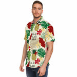 Men Hawaiian Shirt ALO-HO-HO-HA Hawaiian Tropical Holiday Hawaiian Men Short Sleeve Shirt