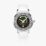 Crosbie Scottish Clan Tartan Crest Badge Silver Automatic Watch Size 46mm