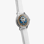 Scottish Ramsay Blue Celtic Circle Silver Automatic Watch Size 46mm