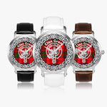 Scottish Grant Clan Tartan Crest Badge Silver Automatic Watch Size 46mm