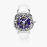 Ochterlony Scottish Clan Tartan Crest Badge Silver Automatic Watch Size 46mm