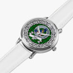 Mar Scottish Clan Tartan Crest Badge Silver Automatic Watch Size 46mm