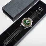 Scottish MacArthur Celtic Circle Silver Automatic Watch Size 46mm