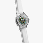 Porterfield Scottish Clan Tartan Crest Badge Silver Automatic Watch Size 46mm