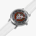 Clan Scott Crest & Tartan Knot Sterling Silver Unisex Automatic Watch (Silver) Size 46mm