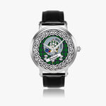 Duncan Scottish Clan Tartan Crest Badge Silver Automatic Watch Size 46mm