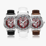 MacBean Clan Tartan Crest Badge Silver Automatic Watch Size 46mm