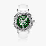 Scottish Kinnear Clan Tartan Crest Badge Silver Automatic Watch Size 46mm