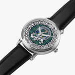 MacNeill Of Colonsay Scottish Clan Tartan Crest Badge Silver Automatic Watch Size 46mm