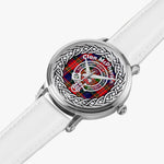 Mcpherson Scottish Clan Tartan Silver Automatic Watch Size 46mm