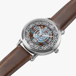 Scottish Anderson Clan Tartan Crest Badge Silver Automatic Watch Size 46mm