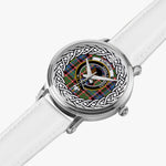 Stirling (of Keir) Scottish Clan Tartan Crest Badge Silver Automatic Watch Size 46mm