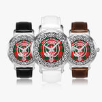 Scottish Dalziel Clan Tartan Crest Badge Silver Automatic Watch Size 46mm