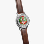 McAdams surname last name Scottish Clan tartan badge crest Silver Automatic Watch Size 46mm