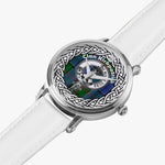 Kirkpatrick Scottish Clan Tartan Crest Badge Old Silver Automatic Watch Size 46mm