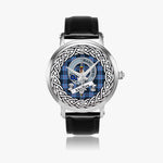 MacKay Scottish Clan Tartan Crest Badge Silver Automatic Watch Size 46mm