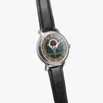 Scottish Farquharson Celtic Circle Silver Automatic Watch Size 46mm