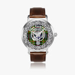 Ferguson Scottish Clan Tartan Crest Badge Silver Automatic Watch Size 46mm